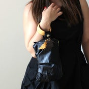 Image of Eco leather bracelet handbag