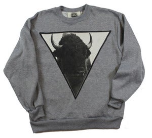 Image of UNISEX GREY BUFFALO CREWNECK 