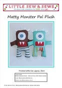 Image of PDF Sewing Pattern Matty Monster Pal Plush - photo tutorial - e-file
