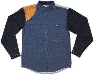 Image of BODEGA MIXED FABRIC L/S SHIRT