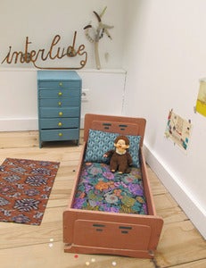 Image of Lit de poupée 1950 / Doll bed circa 1950