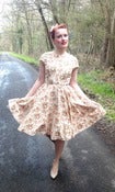 Image of Floral print circle skirt dress