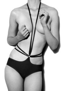Image of Black Bamboo 'Selene' Harness Knickers