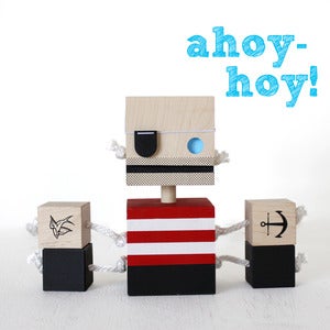 Image of Captain Blockbeard - Limited Edition Screen Printed Toy