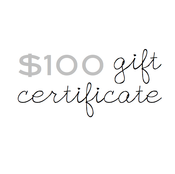 Image of gift certificate - $100