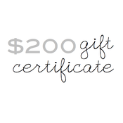 Image of gift certificate - $200