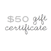 Image of gift certificate - $50