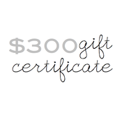 Image of gift certificate - $300