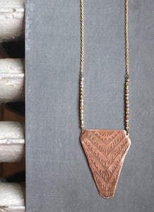 Image of modernist deco warp necklace