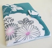 Image of Teal and White Yukata Floral iPad Mini Cover