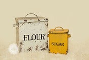 Image of Baker's Flour & Sugar Canister Set - Newborn Sitter Child - NEW