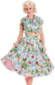 Image of PLUS SIZE Hell Bunny Flamingo Skirt