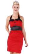 Image of H&R Red Polka Dot Pencil Dress