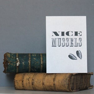 Image of 'Nice Mussels' Greetings Card
