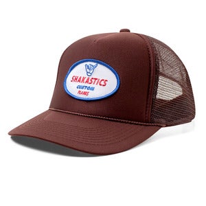 Image of Oval Logo Trucker Hat - Brown