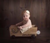 Image of Well Traveled Cart - Natural Wood w/Metal Handles - Newborn & Sitter