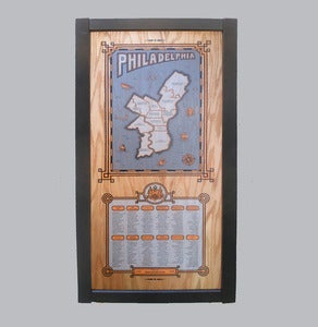 Image of philadelphia map - framed