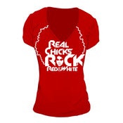 Image of Real Chicks Rock Red & White