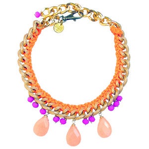 Image of *NEW* Jia Necklace (orange & purple)