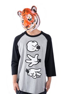 Image of Rock Paper Cut Raglan - Grey