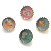 Image of magical Mexican bottlecap buttons
