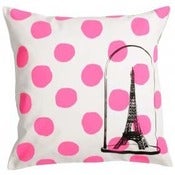 Image of Housse de coussin Eiffel rose
