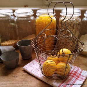Image of French Vintage Wire Salad Basket