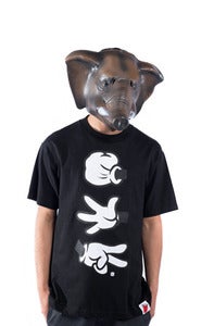 Image of Rock Paper Cut Tee Glow - Black