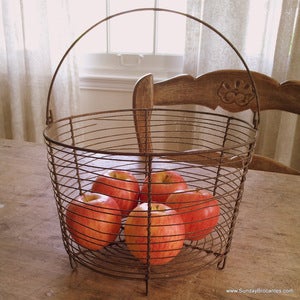 Image of French Antique Wire Basket
