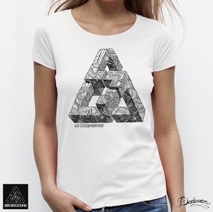 Image of T-shirt femme white SeekSickSound by Iain Macarthur 