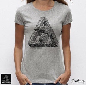 Image of T-shirt femme grey SeekSickSound by Iain Macarthur 
