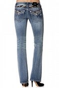 Image of Miss Me - Brown Multi Rhinestone Insert Boot Cut JP5801B