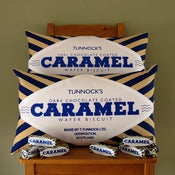 Image of PRE-ORDER Tunnock's Dark Chocolate Caramel Wafer Printed Cushion