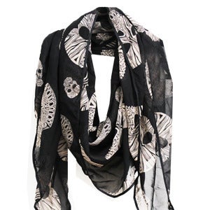 Image of  Geo Skull Scarf - Black