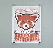 Image of Red pandas love blood print
