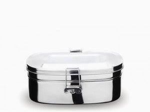 Image of NEW! Stainless Steel Two-Layer Sandwich Box (Large)
