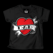Image of Dad Heart Tattoo Kids Tshirt Style #1000