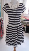 Image of Navy and white striped dress