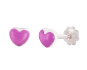 Image of Pink Heart Stud Earrings