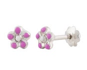 Image of Pink Daisy Stud Earrings