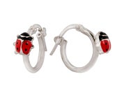 Image of Ladybug Hoop Earrings