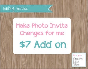 Image of Photo Invitation Editing Service