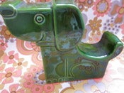 Image of Vintage Green Dog Money Box