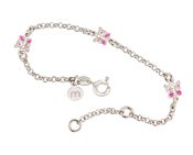 Image of Pink Butterfly Charm Bracelet