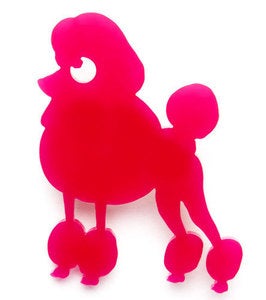 Image of Sally Pink Poodle Brooch