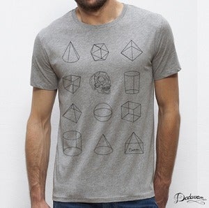Image of T-shirt homme gris Geometric shapes