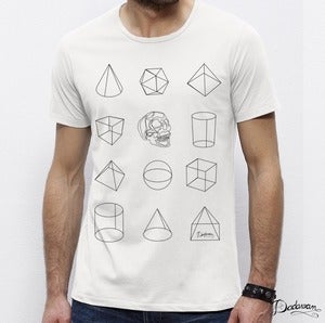 Image of T-shirt homme blanc Geometric shapes
