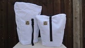 Image of Cordura Roll-Top Panniers, White on white