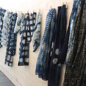 Image of SHIBORI SILK SCARF HAND DYEING 