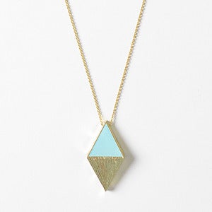 Image of Teal Diamond Pendant